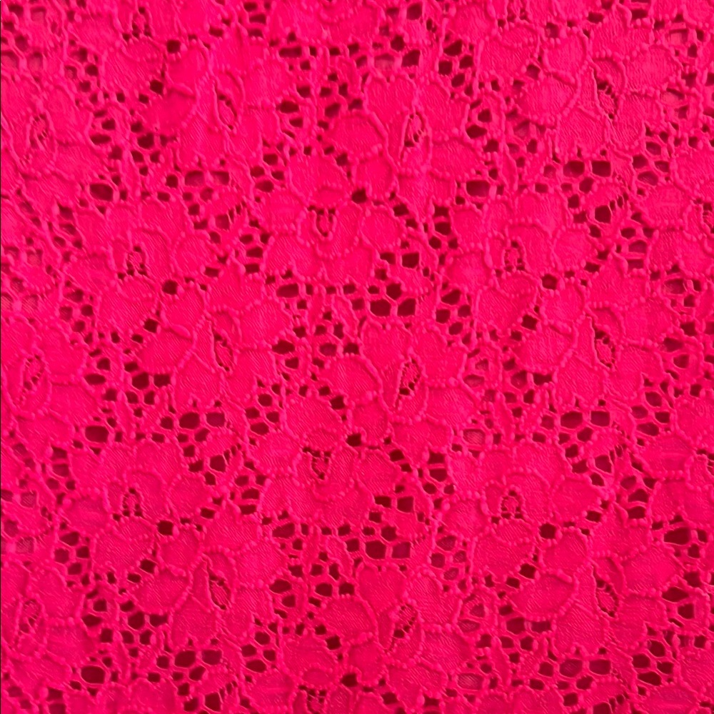 2B Bebe Fuchsia Lace Midi Dress Size L - Picture 4 of 12
